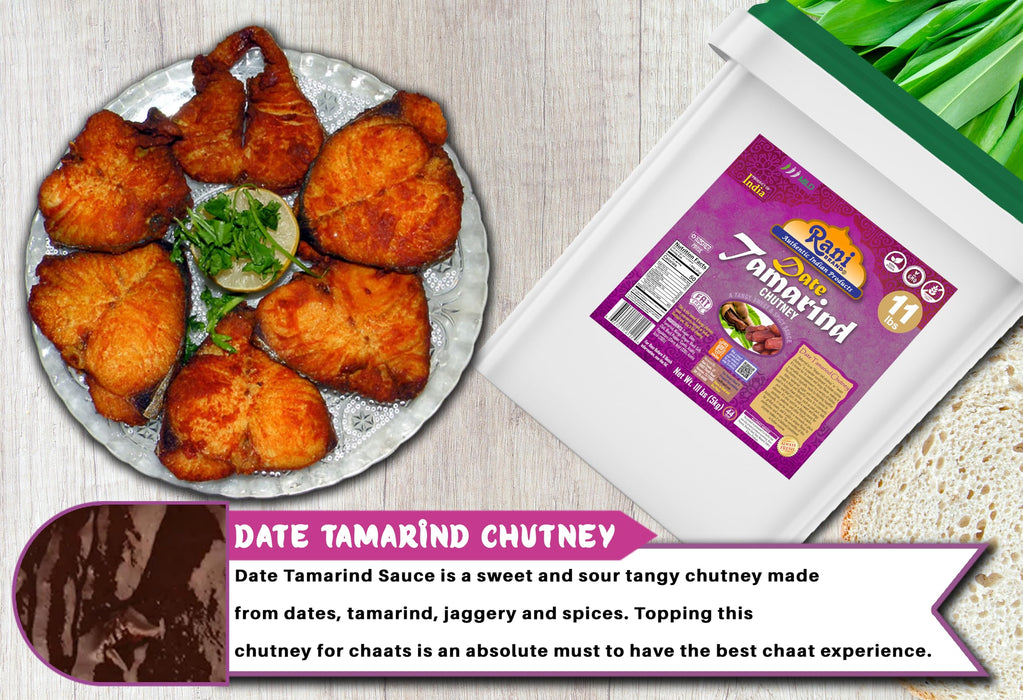 Rani Dates & Tamarind (Imli) Chutney 176oz (11lbs) 5kg Bulk, Ready to eat, Vegan ~ Gluten Free | NON-GMO | Kosher | No Colors | Indian Origin