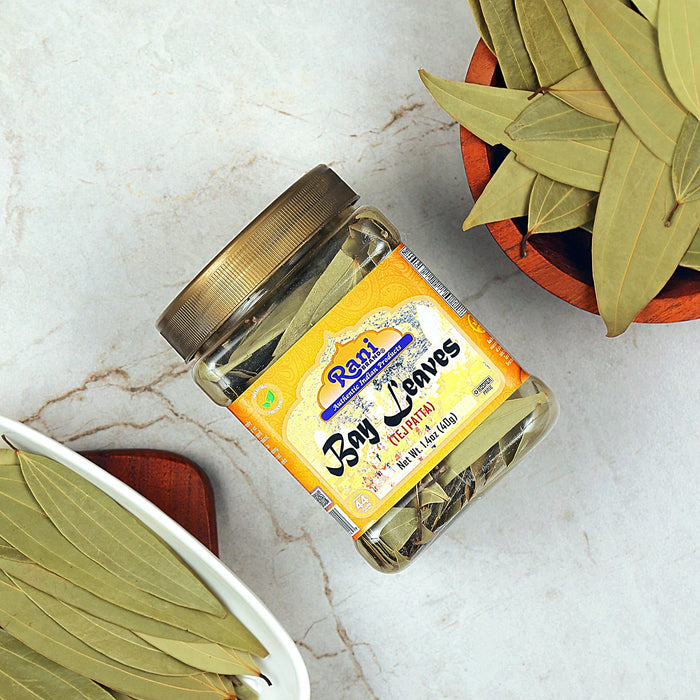 Rani Bay Leaf (Leaves) Whole Spice Hand Selected Extra Large 1.4oz (40g) PET Jar ~ All Natural | Gluten Friendly | NON-GMO | Vegan | Kosher | Indian Origin