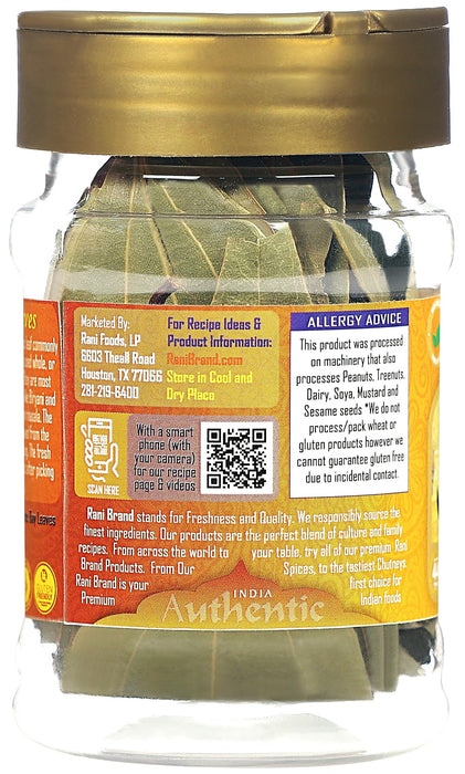 Rani Bay Leaf (Leaves) Whole Spice Hand Selected Extra Large 0.4oz (12g) PET Jar ~ Natural | Gluten Friendly | NON-GMO | Kosher | Vegan
