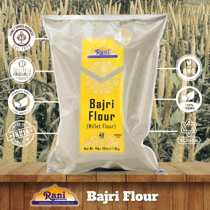 Rani Bajri Millet (Pearl Millet) 64oz (4lbs) 1.81kg Bulk ~ All Natural | Vegan | Gluten Friendly | NON-GMO | Kosher | Indian Origin