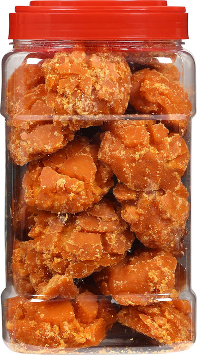 Rani Pesi Gur (Jaggery) Indian Unrefined Raw Cane Sugar 70oz (4.4lbs) 2kg PET Jar ~ Gluten Friendly | Vegan | NON-GMO | Kosher | No Salt or fillers | Indian Product