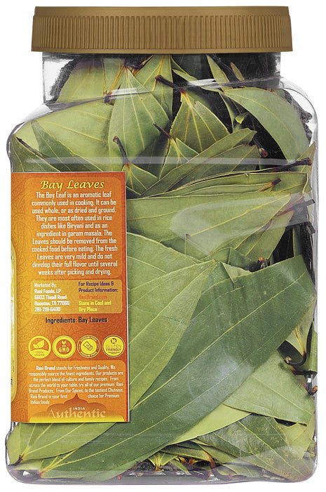 Rani Bay Leaf (Leaves) Whole Spice Hand Selected Extra Large 3.5oz (100g ) PET Jar ~ All Natural | Gluten Friendly | NON-GMO | Kosher | Vegan | Indian Origin