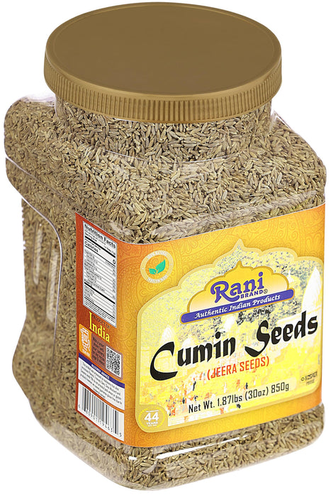 Rani Cumin Seeds Whole (Jeera) Spice 30oz (1.87lbs) 850g PET Jar ~ All Natural | Gluten Friendly | NON-GMO | Kosher | Vegan | Indian Origin