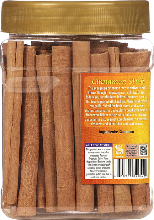 Rani Cinnamon Sticks 7oz (200g) PET Jar - 36-44 Sticks - Strong Aroma, Perfect for Baking, Cooking & Beverages | 3+ Inches Length - Cassia Saigon Cinnamon from Vietnam | Kosher