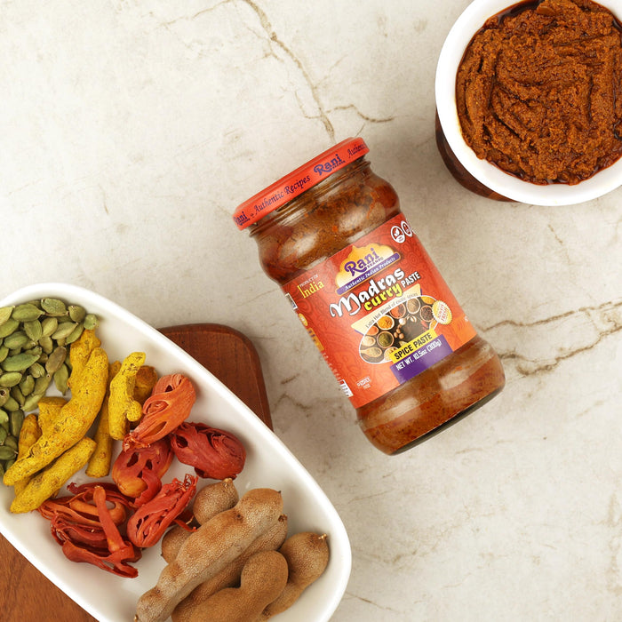 Rani Madras Curry Cooking Spice Paste 10.5oz (300g) Glass Jar, Pack of 5+1 FREE ~ No Colors | All Natural | NON-GMO | Kosher | Vegan | Gluten Free