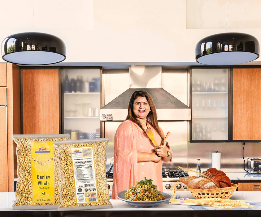 Rani Barley (Jav) Whole With Husk (Non-hulled) 14 oz (400g) ~ All Natural | Vegan | NON-GMO | Kosher | Indian Origin