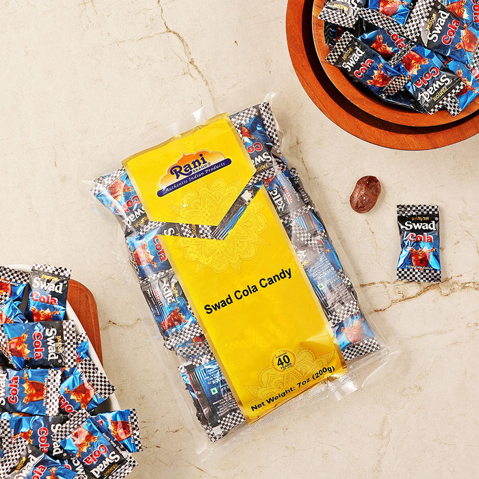 Rani Swad Cola Candy 7oz (200g) Individually Wrapped ~ Indian Tasty Treats | Vegan | Gluten Friendly | NON-GMO | Indian Origin