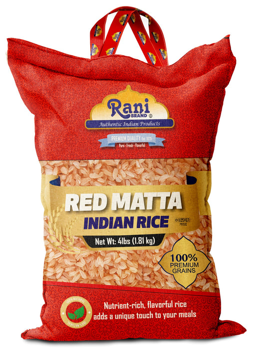 Rani Red Matta Indian Rice 64oz (4lbs) 1.81kg Cloth Bag ~ All Natural | Gluten Friendly | Vegan | Kosher | Export Quality | Indian Origin