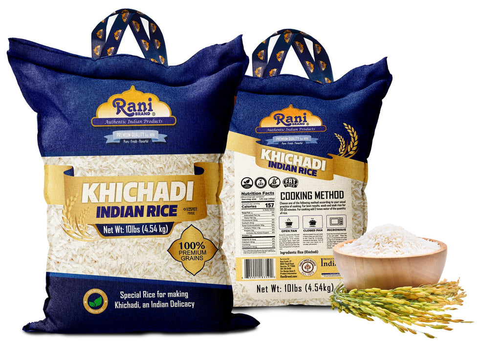 Rani Khichadi Indian Rice 160oz (10lbs) 4.54kg Cloth Bag ~ All Natural | Gluten Friendly | Vegan | Kosher | Export Quality | Indian Origin