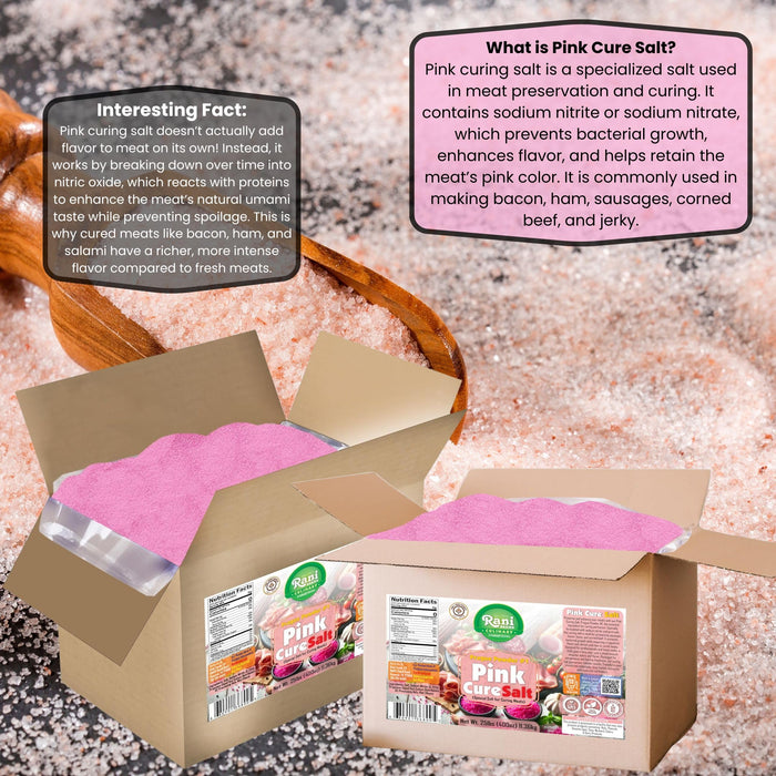 Rani Pink Cure Salt (Special Salt for Curing Meats) 400oz (25lbs) 11.36kg Bulk Box ~ All Natural | Gluten Friendly | NON-GMO | Kosher | Vegan | Product of USA