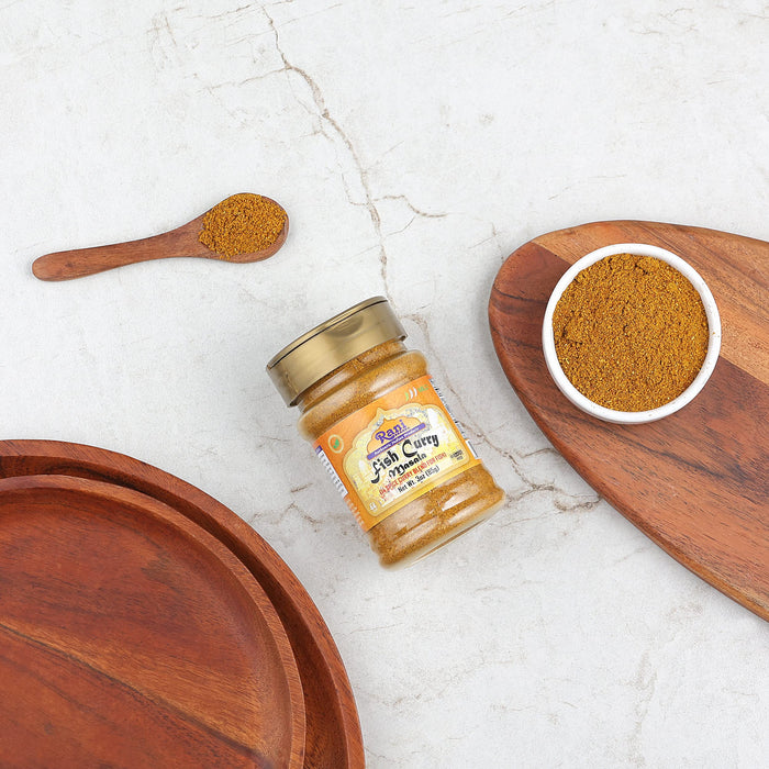 Rani Fish Curry Masala (14-Spice Curry Blend for Fish) 3oz (85g) PET Jar, Shaker Top ~ All Natural | Vegan | Kosher | Gluten Friendly | NON-GMO | Indian Origin