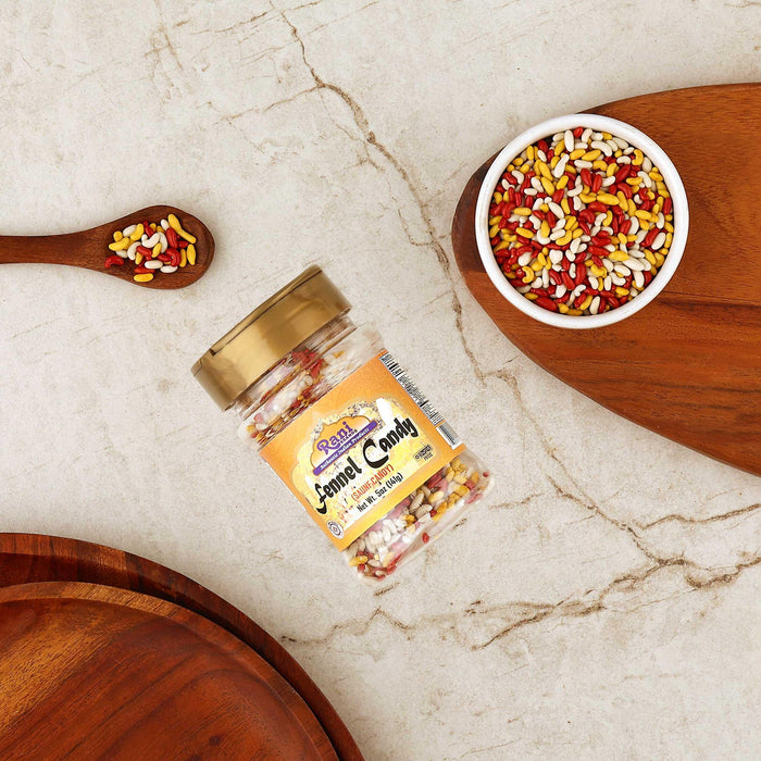 Rani Sugar Coated Fennel Candy 5oz (141g) PET Jar ~ Indian After Meal Digestive Treat | Vegan | Gluten Friendly | NON-GMO | Kosher | Indian Origin