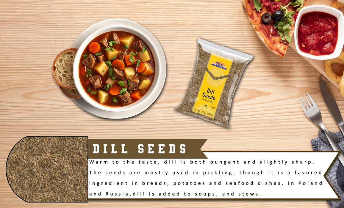 Rani Dill Seeds (Suwa / Sua) Whole, Spice 3.5oz (100g) ~ All Natural | Gluten Free Ingredients | NON-GMO | Kosher | Vegan | Indian Origin, Weed