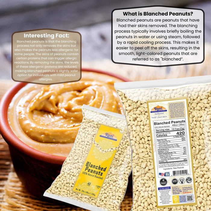 Rani Blanched Peanuts {4 Sizes Available}