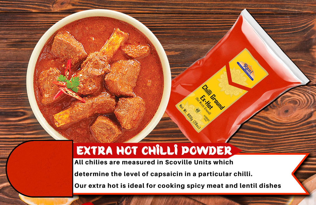 Rani Extra Hot Chilli Powder Indian Spice 28oz (800g) ~ All Natural | Salt-Free | Vegan | No Colors | Gluten Friendly | NON-GMO | Kosher