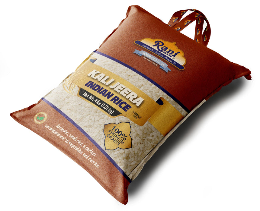 Rani Kali Jeera Indian Rice 64oz (4lbs) 1.81kg Cloth Bag ~ All Natural | Gluten Friendly | Vegan | Kosher | Export Quality | Indian Origin