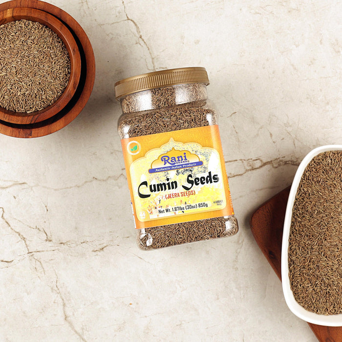 Rani Cumin Seeds Whole (Jeera) Spice 30oz (1.87lbs) 850g PET Jar ~ All Natural | Gluten Friendly | NON-GMO | Kosher | Vegan | Indian Origin