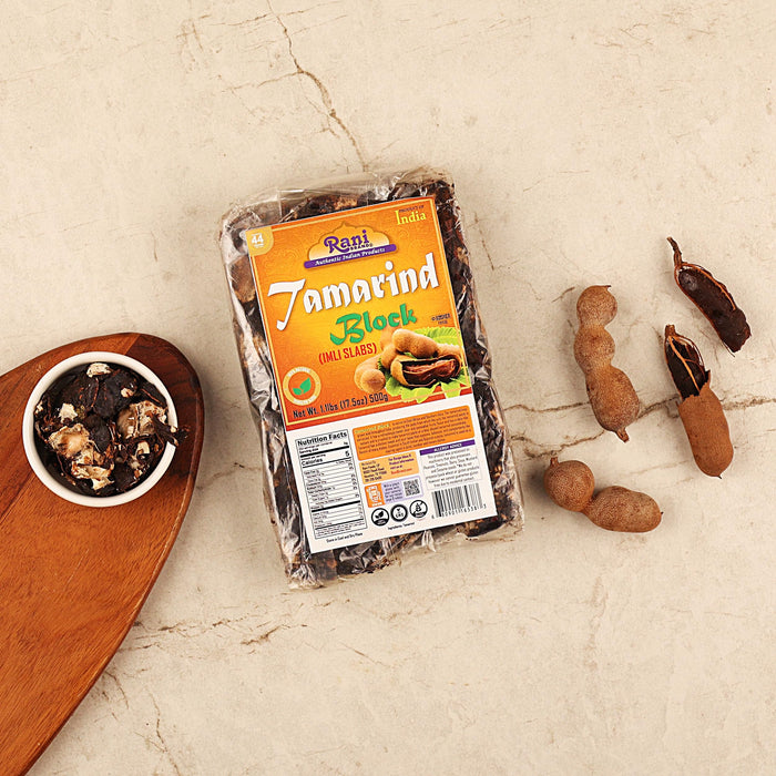 Rani Tamarind Block (Imli Slab) 17.5oz (1.1lbs) 500g ~ All Natural | No added sugar | Vegan | Gluten Friendly | NON-GMO | Kosher | Indian Origin