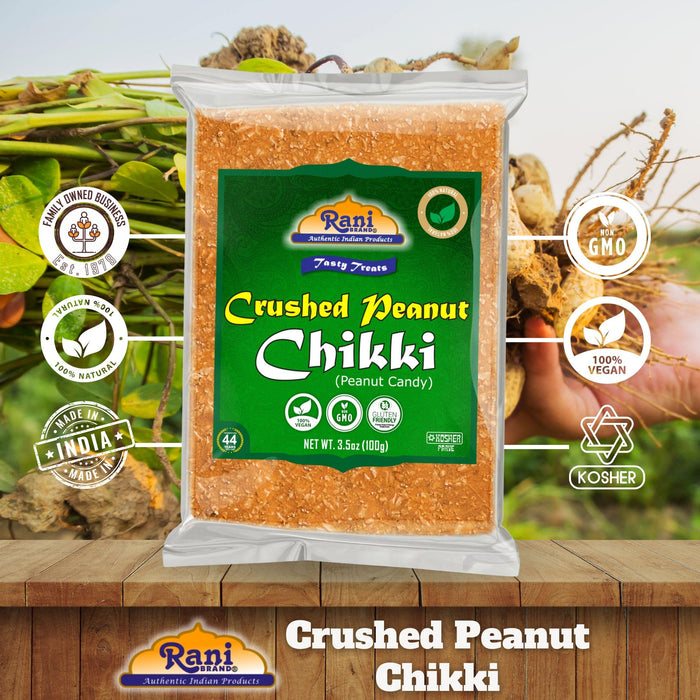 Rani Crushed Peanut Chikki (Indian Brittle Treat) {4 Available Packs}