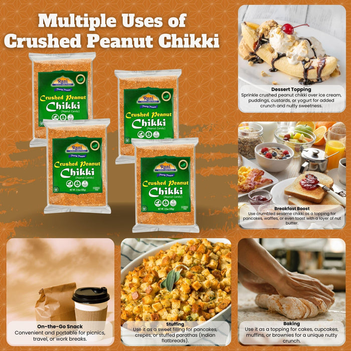 Rani Crushed Peanut Chikki (Indian Brittle Treat) {4 Available Packs}