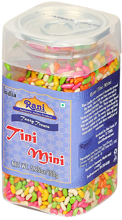 Rani Tini Mini 5.25oz (150g) Vacuum Sealed, Easy Open Top, Resealable Container ~ Indian Tasty Treats | Vegan | Gluten Friendly | NON-GMO | Indian Origin