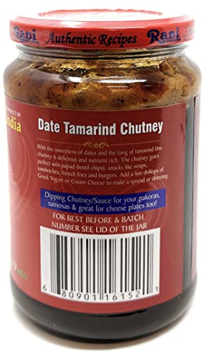 Rani Dates & Tamarind (Imli) Chutney 26.5oz (750g) Glass Jar, Ready to eat, Vegan ~ Gluten Free | NON-GMO | No Colors | Indian Origin