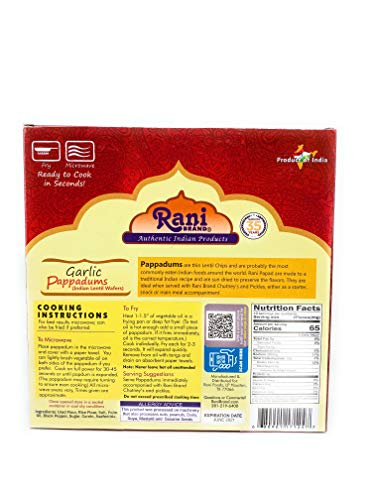 Rani Pappadums (Indian Lentil Wafer Snack) {6 Varieties Available}