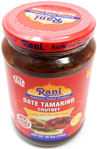 Rani Dates & Tamarind (Imli) Chutney 26.5oz (750g) Glass Jar, Ready to eat, Vegan ~ Gluten Free | NON-GMO | No Colors | Indian Origin