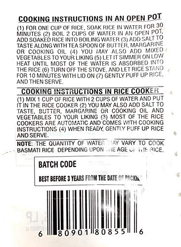 Asian Kitchen Silver White Basmati Rice Aged 18 months {4 Sizes Available}