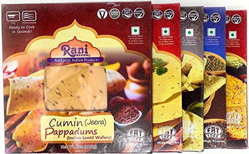 Rani Pappadums (Indian Lentil Wafer Snack) {6 Varieties Available}