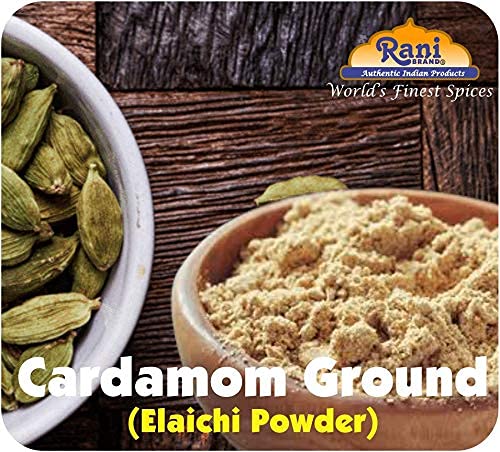 Rani Cardamom (Elachi) Powder 3oz (85g) PET Jar ~ All Natural | No Color added | Gluten Friendly | Vegan | NON-GMO