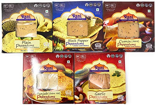 Rani Pappadums (Indian Lentil Wafer Snack) {6 Varieties Available}