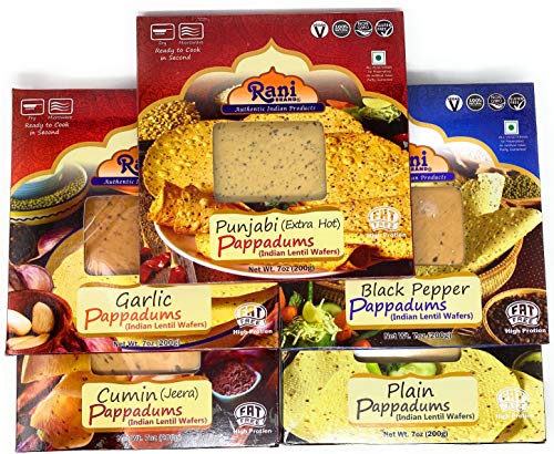 Rani Pappadums (Indian Lentil Wafer Snack) {6 Varieties Available}