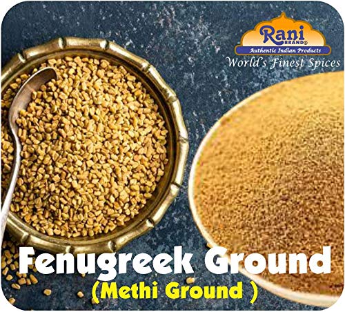 Rani Fenugreek (Methi) Seeds Ground Powder 16oz (454g) Trigonella foenum graecum | Gluten Friendly | Non-GMO (used in cooking & Ayurvedic spice)