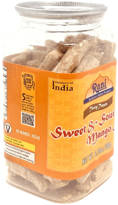 Rani Sweet & Sour Mango Slice Candy 4.55oz (130g) Vacuum Sealed, Easy Open Top, Resealable Container ~ Indian Tasty Treats | Vegan | Gluten Friendly | NON-GMO | Indian Origin (Copy)
