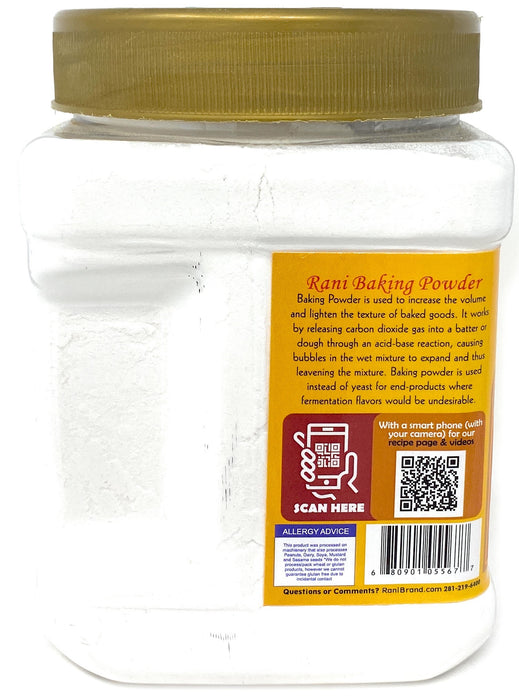 Rani Baking Powder 28oz (1.75lbs) 800g PET Jar ~ Used for cooking, NON-GMO | Indian Origin | Gluten Friendly
