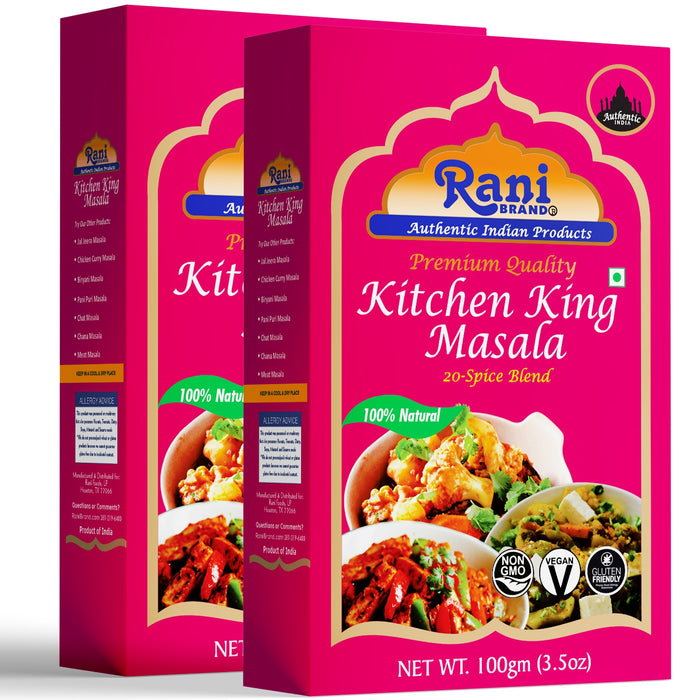 Rani Kitchen King Masala (20-Spice Curry blend) 3.5oz (100g) ~ All Natural | Vegan | No Colors | Gluten Friendly | NON-GMO | Indian Origin