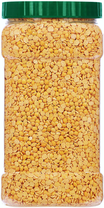 Rani Organic Toor Dal (Split Pigeon Peas) 64oz (4lbs) 1.81kg Bulk PET Jar ~ All Natural | Vegan | Gluten Friendly | NON-GMO | Indian Origin