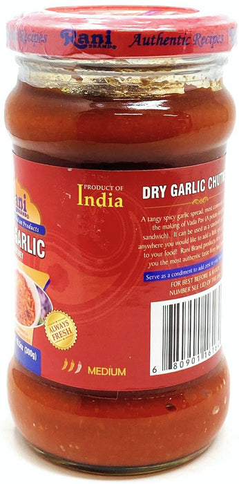 Rani Garlic Chutney 10.5oz (300g) Glass Jar, Ready to Eat, Pack of 5+1 FREE ~ All Natural | No Preservatives | Vegan | Gluten Free | NON-GMO