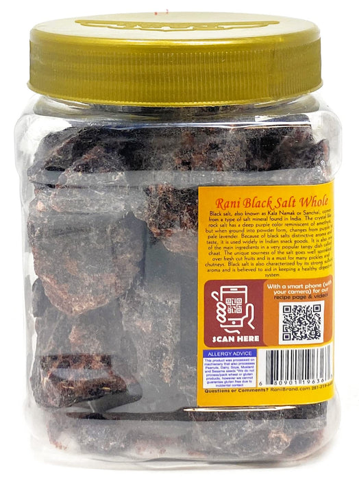 Rani Black Salt Raw Whole (Kala Namak) Mineral 32oz (2lbs) 908g PET Jar~Unrefined Pure and Natural | Vegan | Gluten Friendly | NON-GMO | Indian Origin