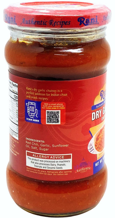 Rani Garlic Chutney 10.5oz (300g) Glass Jar, Ready to Eat, Pack of 5+1 FREE ~ All Natural | No Preservatives | Vegan | Gluten Free | NON-GMO