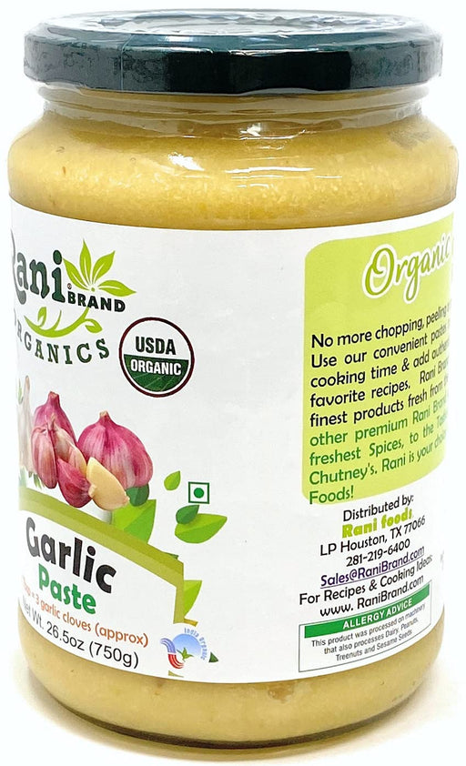 26.5oz Rani Organic Garlic Gluten Free Cooking Paste