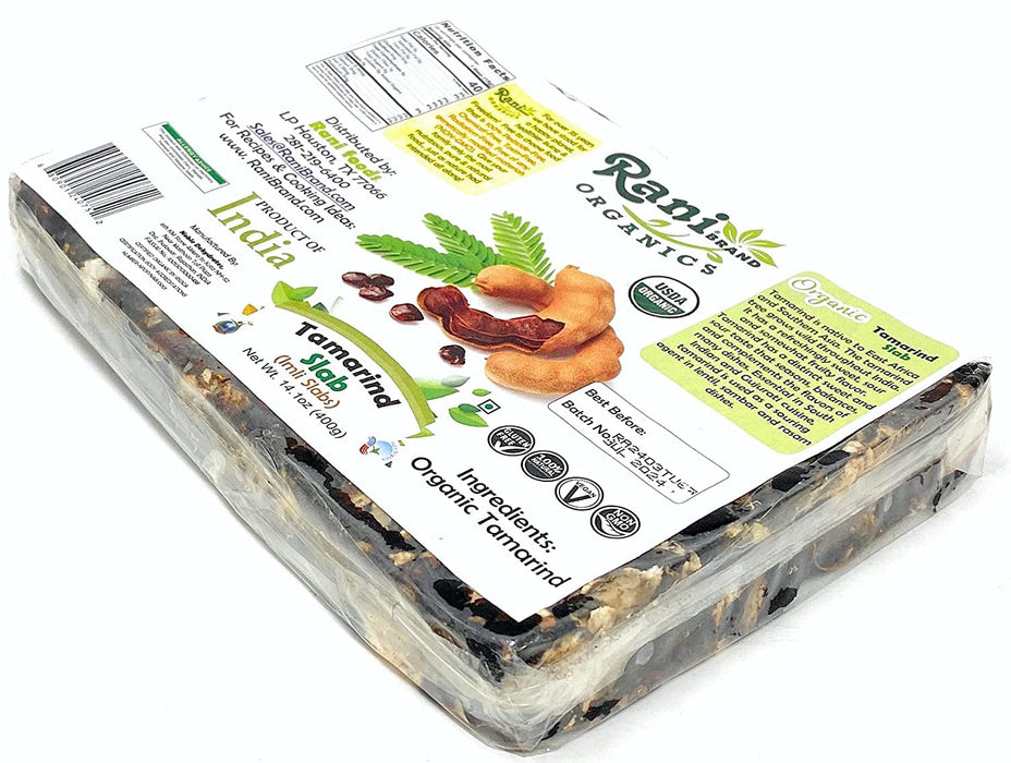 Rani Organic Tamarind Slabs (Imli Slabs) 14oz (400g) ~ Natural | No added sugar | Vegan | Gluten Free | NON-GMO | USDA Certified Organic