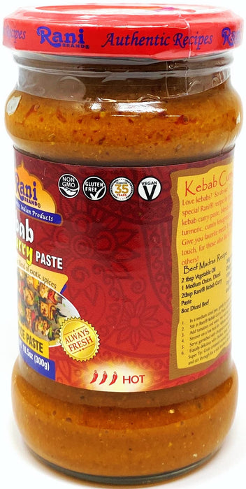 Rani Kebab Masala Paste for Meat Dishes 10.5oz (300g) Glass Jar, Pack of 5+1 FREE ~ No Colors | All Natural | NON-GMO | Vegan | Gluten Free