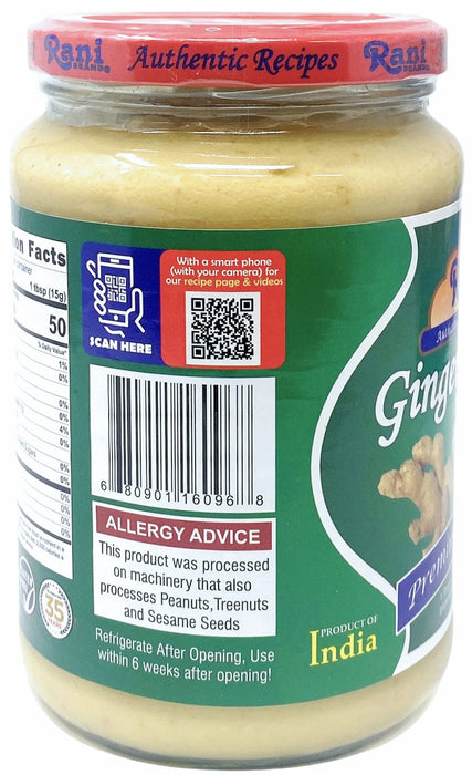 Rani Ginger Garlic Cooking Paste 26.5oz (750g) Glass Jar ~ Vegan | Gluten Free | NON-GMO | No Colors | Indian Origin