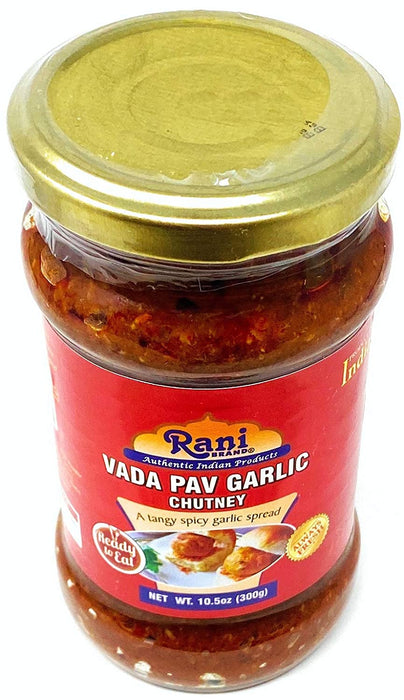 Rani Vada Pav Garlic Chutney 10.5oz (300g) Glass Jar, Ready to Eat ~ Vegan | Gluten Free | NON-GMO | Indian Origin