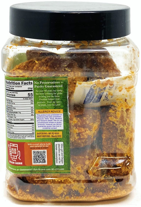 Rani Pan Jaggery (Gur) Indian Unrefined Raw Cane Sugar 17.5oz (1.1lbs) 500g PET Jar ~ Gluten Friendly | Vegan | NON-GMO | No Salt or fillers