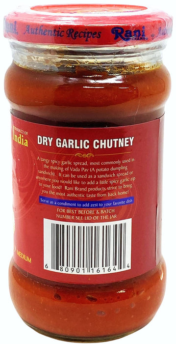 Rani Garlic Chutney 10.5oz (300g) Glass Jar, Ready to Eat, Pack of 5+1 FREE ~ All Natural | No Preservatives | Vegan | Gluten Free | NON-GMO
