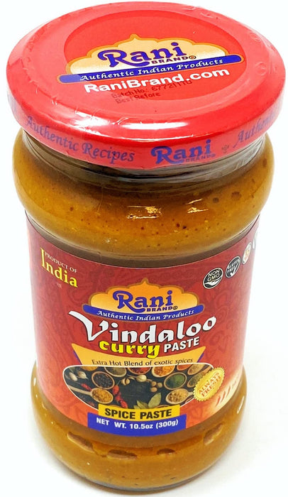 Rani Vindaloo Curry Cooking Spice Paste, Hot! 10.5oz (300g) Glass Jar, Pack of 5+1 FREE ~ No Colors | All Natural | NON-GMO | Vegan | Gluten Free