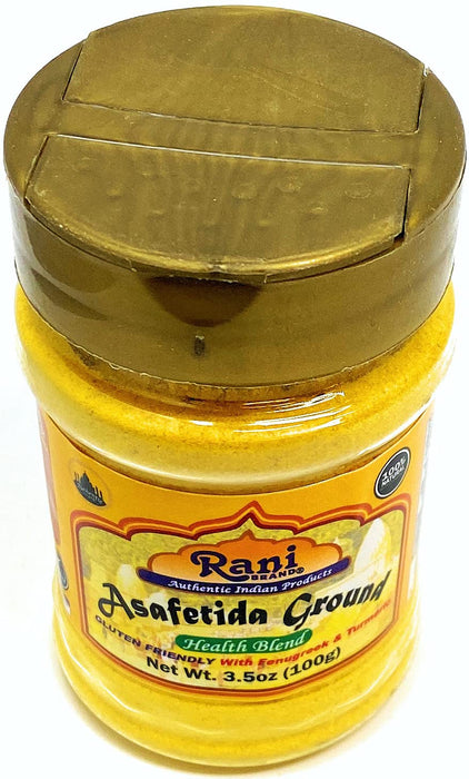 Rani Asafetida (Hing) Ground Health Blend w/ Fenugreek and Turmeric 3.5oz (100g) ~ Gluten Friendly | Natural | Salt Free | Vegan | NON-GMO